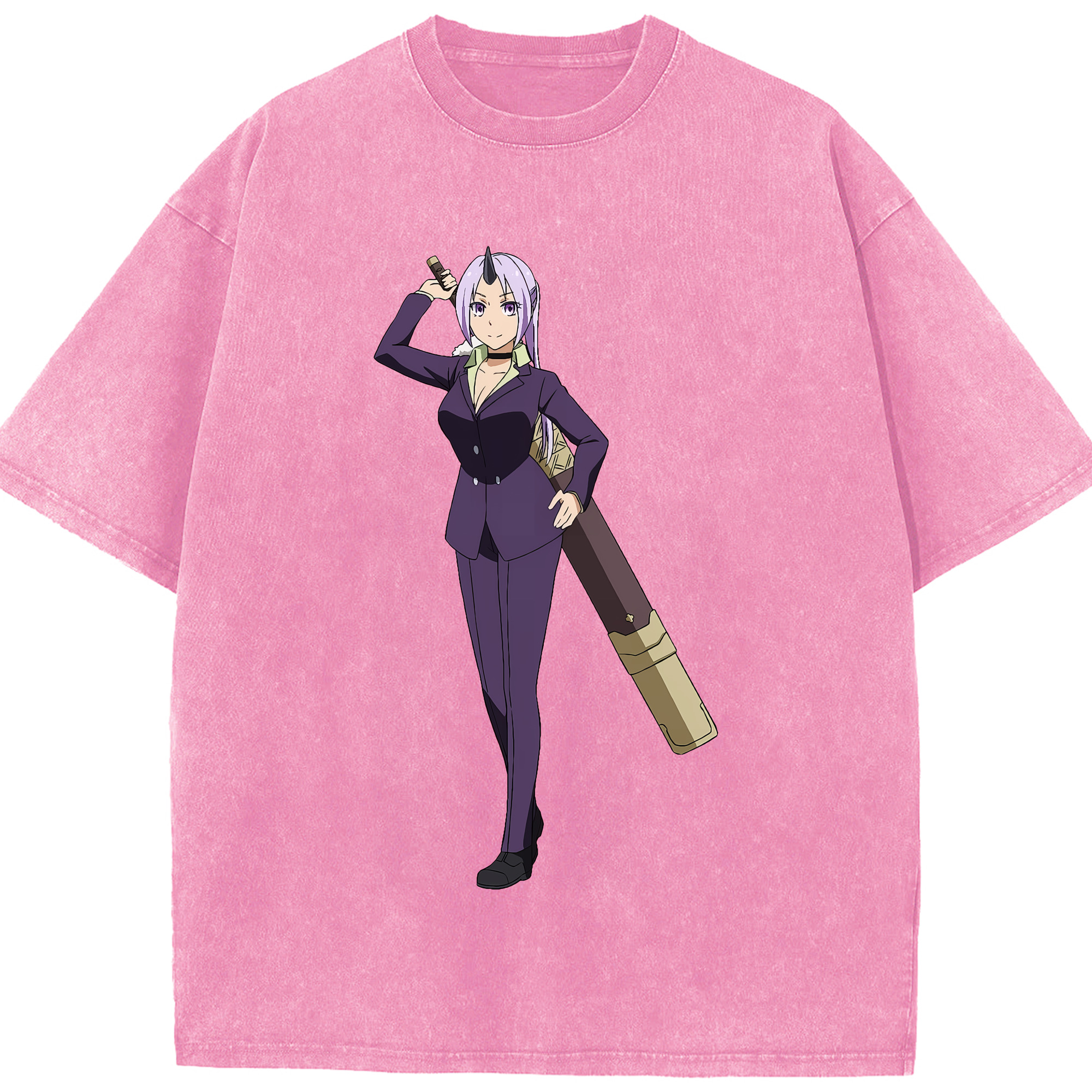 （画像用） 転スラ Regarding Reincarnated to Slime 綿100% ヴィンテージ風 半袖Tシャツ（フロントプリント）